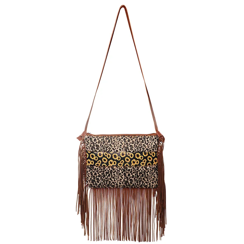 

Women's Tassels Leopard Crossbody Bag Wholesale Ladies Leather Tassels Leopard Crossbody Bag, As pics show