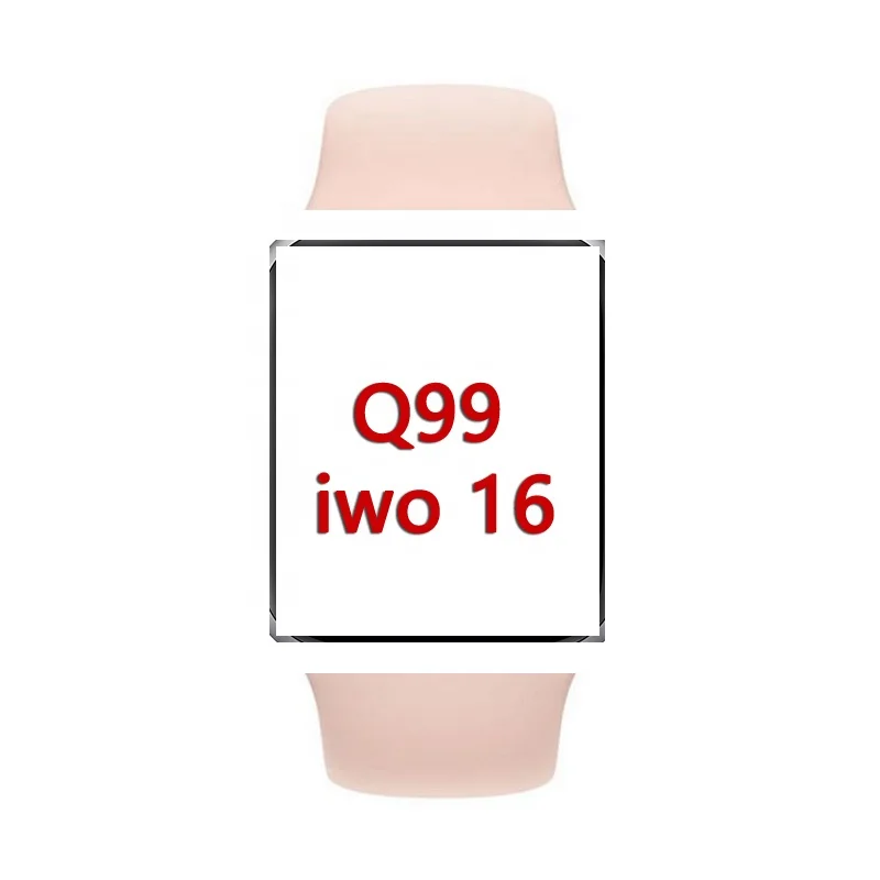 

New products 1.54 inch Touch Screen BT call iwo 16 Q99 Smart watch Series 5 strap 2 heart Rate Sport Bracelet Smartwatch q99, Black, pink, white