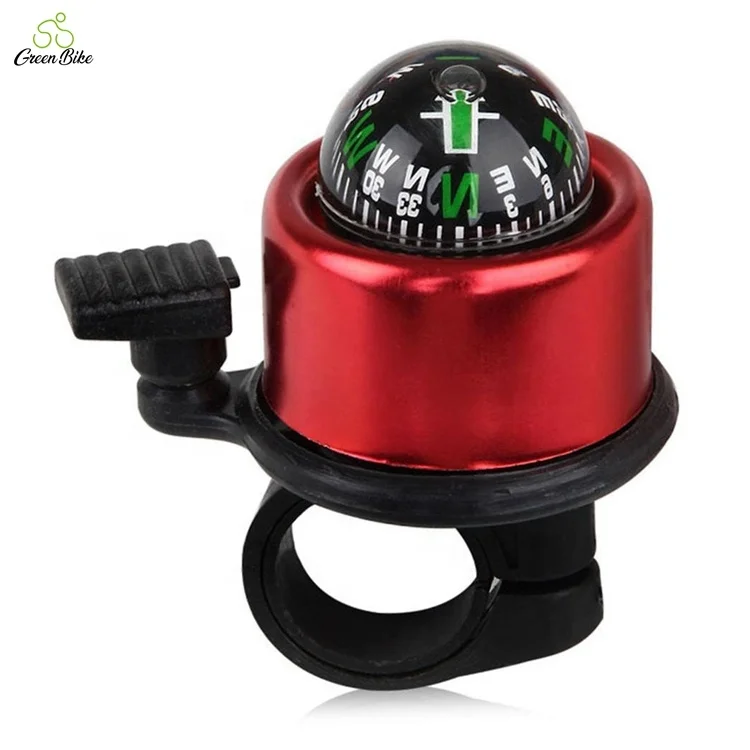 

Wholesale Ultralight Dual-use bell Aluminium Alloy Bicycle Handlebar Metal Ring Mini color compass Loud Sound Cycling Bells, Black/white/red/yellow/blue