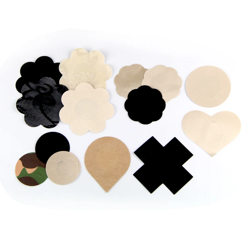 

Women Disposable Charm Women Breast Pasties Petals Chest Pad Star Self Adhesive Nipple Covers, Nude,black,brown