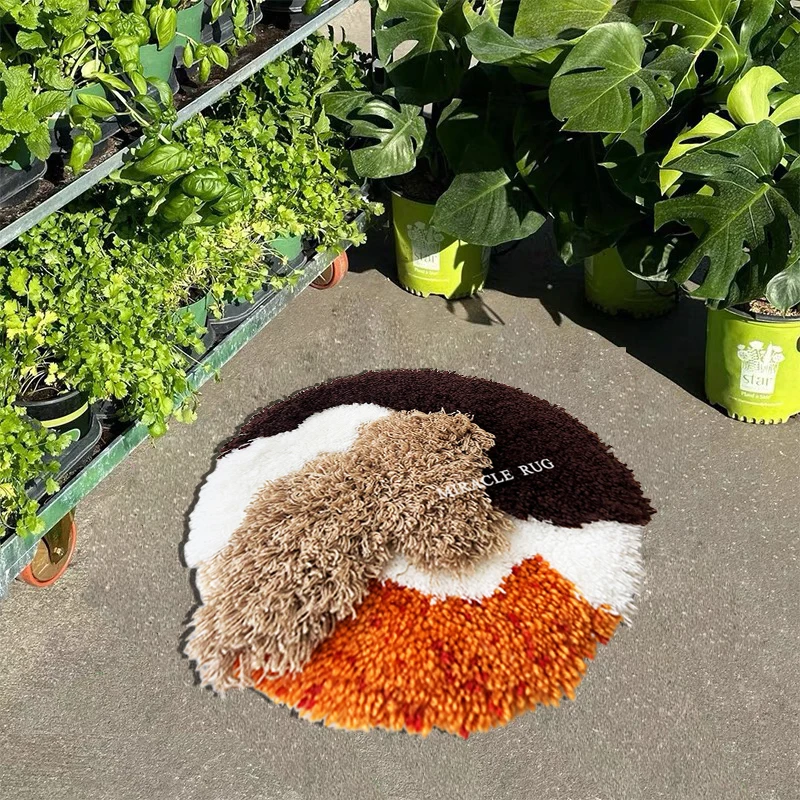 Round Custom Wool Floor Carpet Door Mats Hypebeast Unicorn Runner Pluzzle Carpets Area Rugs for Marry Bedroom Living Room