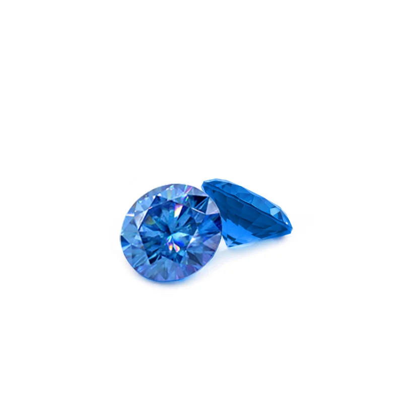 

Top Quality Moissanite Diamond Wholesale 5mm- 9mm 1Carat 2cts 3cts Genuine Synthetic Diamond Blue Moissanite