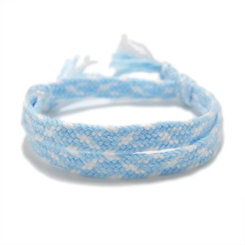 

1.5CM Width Braided Women Unisex Cheap Promotional Adjustable Colorful Friendship Rope Handmade Cotton Cord Woven Rope Bracelet, 4 differnt colors for your choosing
