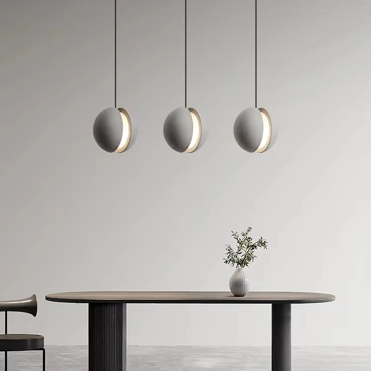 Cement Moon Chandelier Homestay Hotel Creative Arts Cafe Restaurant Front Desk Interior Decoration Pendant Light