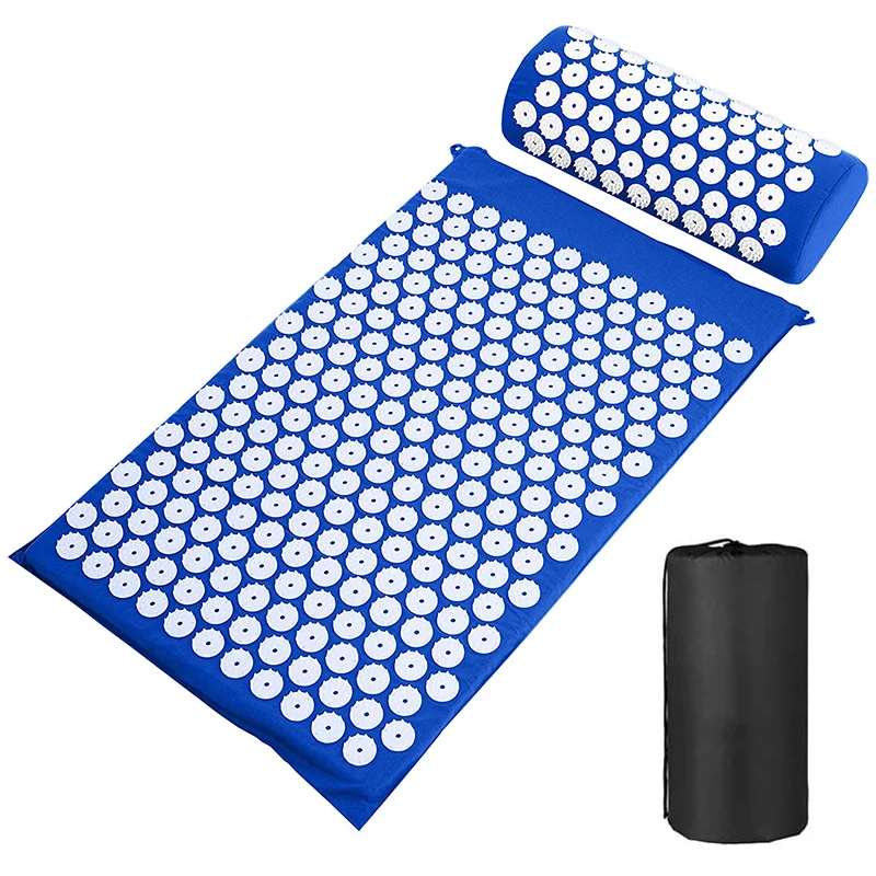 

Acupressure Mat Sensi Massage Mat Pillow Set Kuznetsov's Applicator for Neck Foot Yoga Mat with Needle Back Massager Cushion Pad