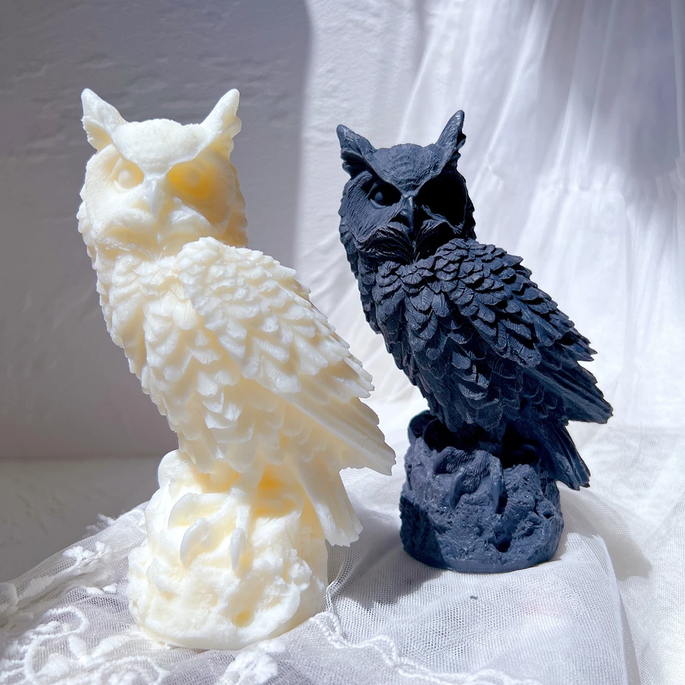 

Creative Animal Statue Silicone Mold Figurines Novelty Decor Bird Decor Gifts Owl Sculpture Candle Molds, Stocked / cusomized