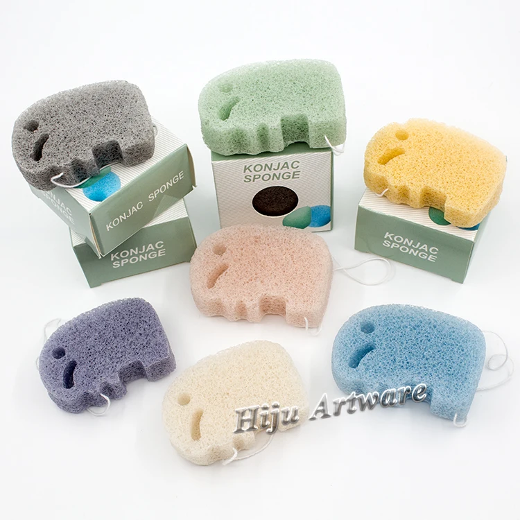 

Konjac Baby Sponge for Bathing Cute Shapes Natural Kids Bath Sponges