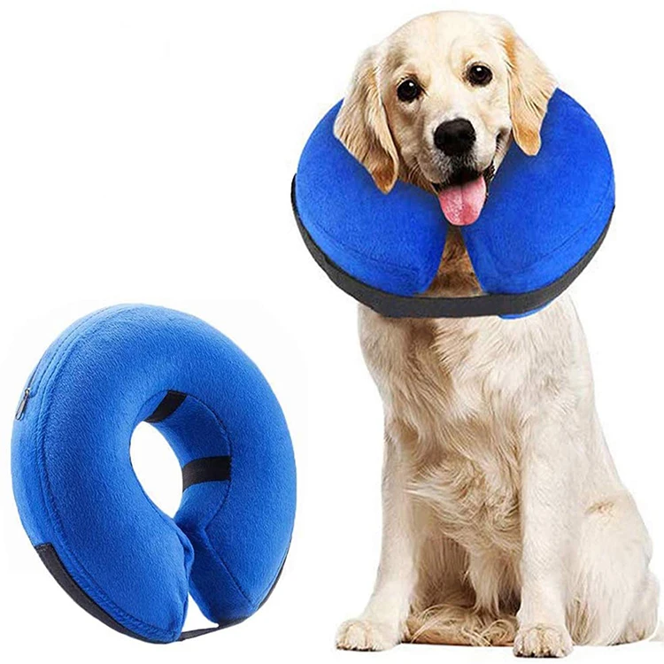 

New Design Selling Best Inflatable Pet Protection Cover Collar Best Selling Inflatable Pet Collar For Dogs And Cats, Blue, grey, pink