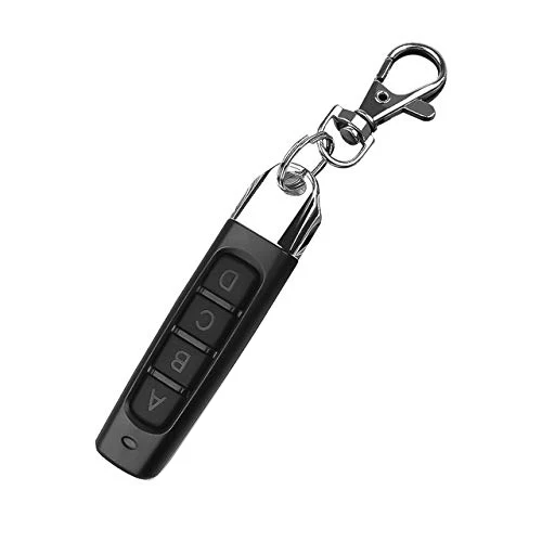 

433.92 metal 4 button wireless copy code remote control Universal remote control Compatible with fixed code clones, Black