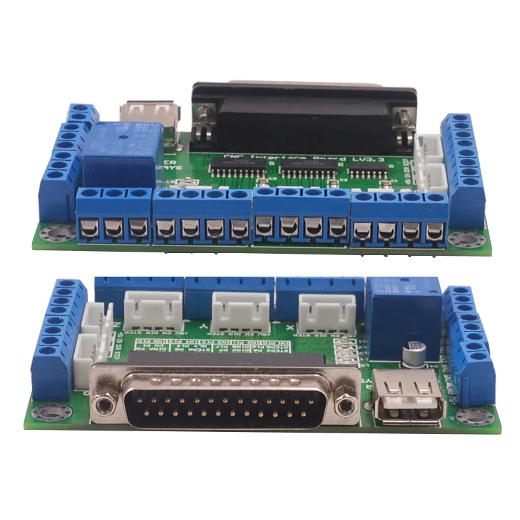 
OX CNC mach35 axis CNC breakout board interface for stepper motor driver controller with one usb Cable axles 1set 