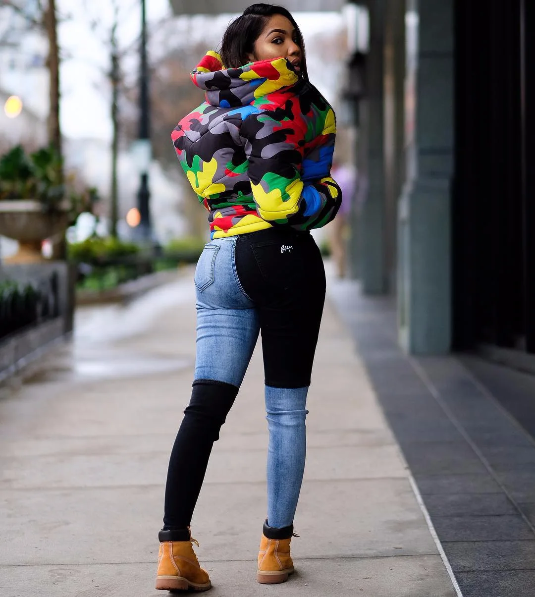 

Fashionable Camouflage Print 2020 Women Plus Size Fashion Clothing Down Coat Winter Clothes For Women