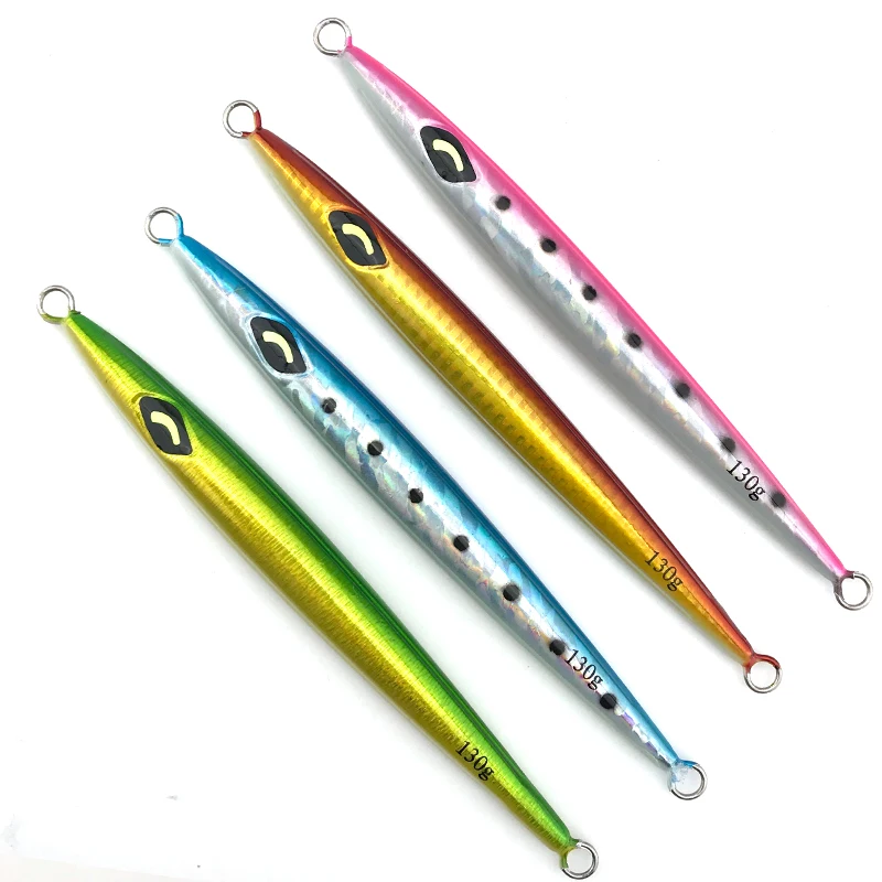 

Slow Sinking Metal Jigging Lure Glow fishing Lure Bait Slow Fall Jigs Fishing Jig 130g 150g 180g Saltwater Lure Fishing Tackle, 4 colors