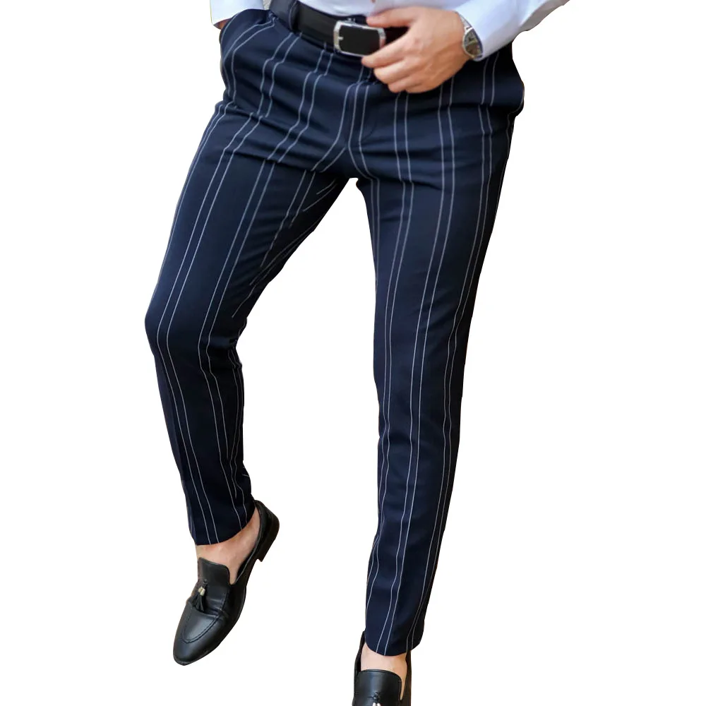 

Male Clothing Men's Casual Formal Office Stripe Pants
