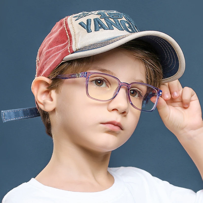 

2021 Ready To Ship Amazon OEM Logo UV400 TR90 Computer Anti Glare Kids Blue Light Blocking Glasses For Children, Custom color