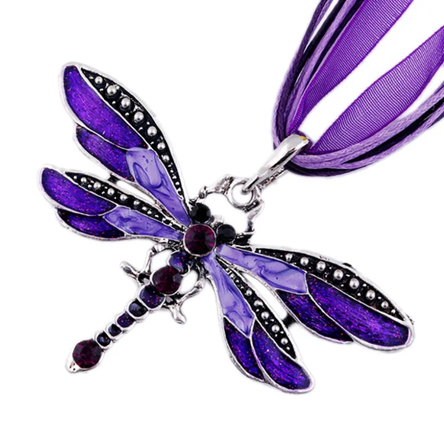

Dragonfly Colorful Cut Jewelry Necklace for Girl, Colors