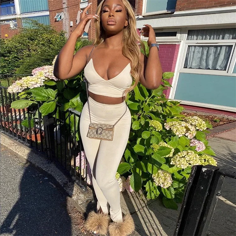 

Fitness jogging suit Yoga Set Sportswear Sleeveless Crop Top Leggings Pants Suit Two Piece Set Women Sexy Tracksuits OutfitsH, Blue,black,khaki