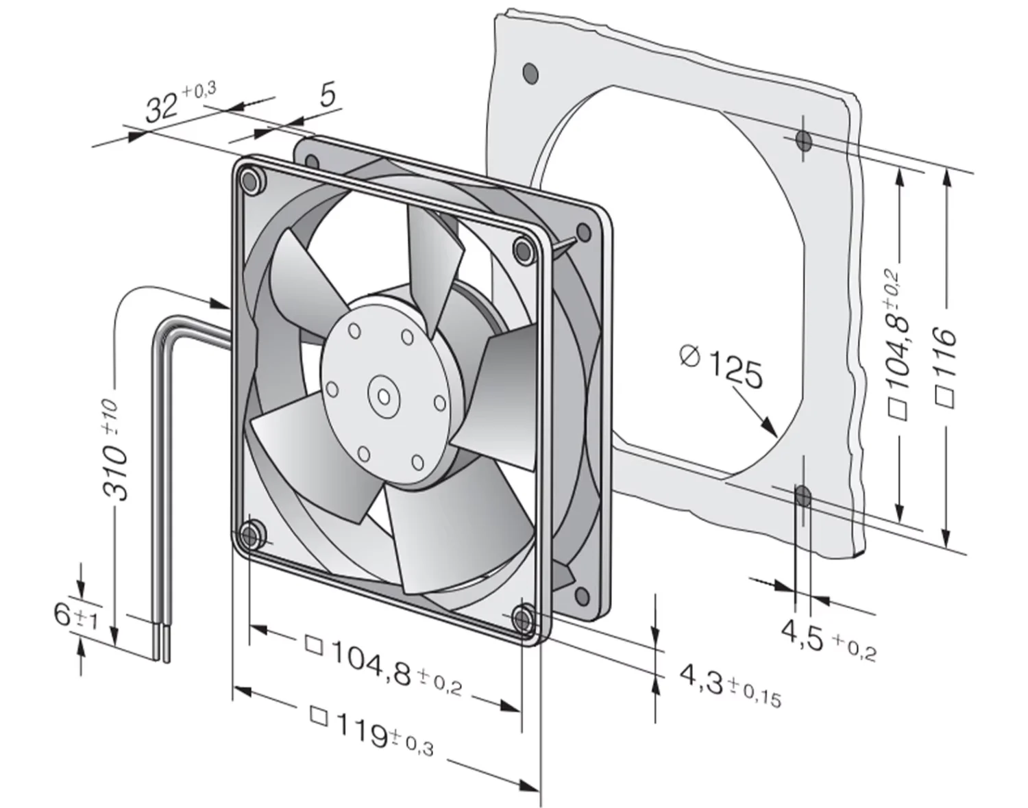 Noise Dual Ball Bearing, 12V, 5W, 12032, 120mm - detail 10