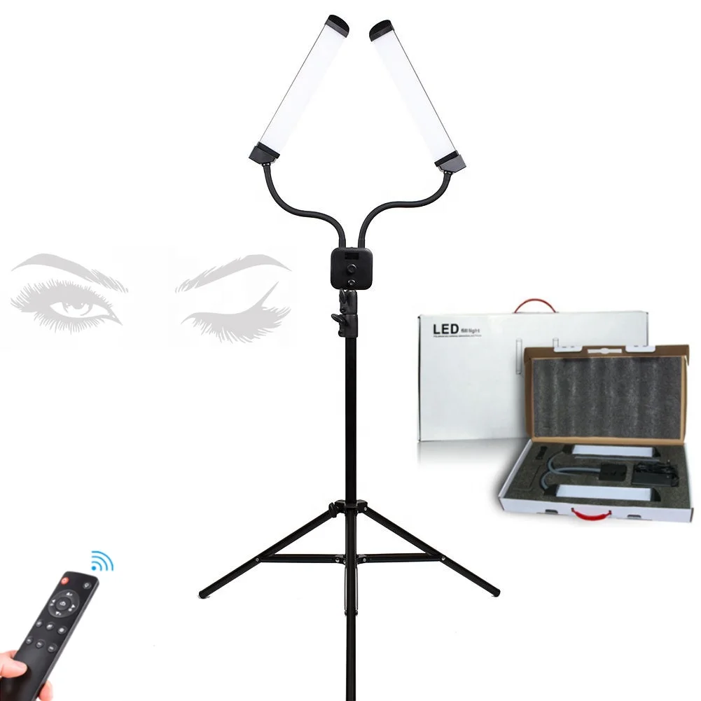 

Guarantee 60W Two Head Flexible Arm Adjustable Brightness Use For Tattoo Beauty Photography Live Streaming Led Selfie Fill Light