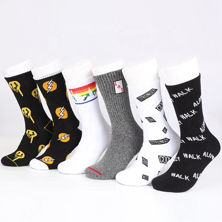 

Factory Promotion Fashionable Logo Solid Cotton Color Socks Durable Breathable Thicken Sport Socks Men Gym Workout Terry Socks