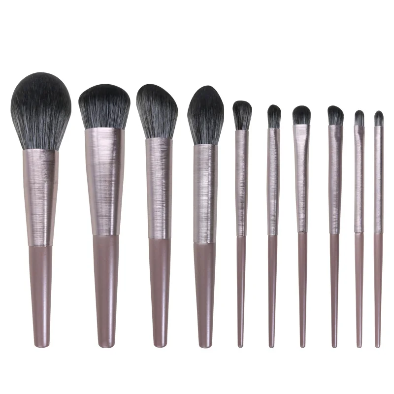 

HZM 10 Pieces brochas maquillajes beauty tools make up accessories custom logo make up brushes private label makeup brush set, White