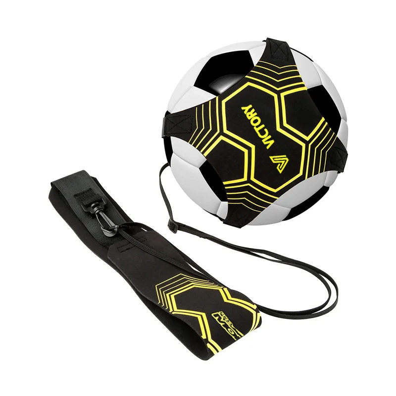 

Soccer Trainer Football Kick Solo Practice Training Aid Control Skills Adjustable equipment ball bags Belt, Black