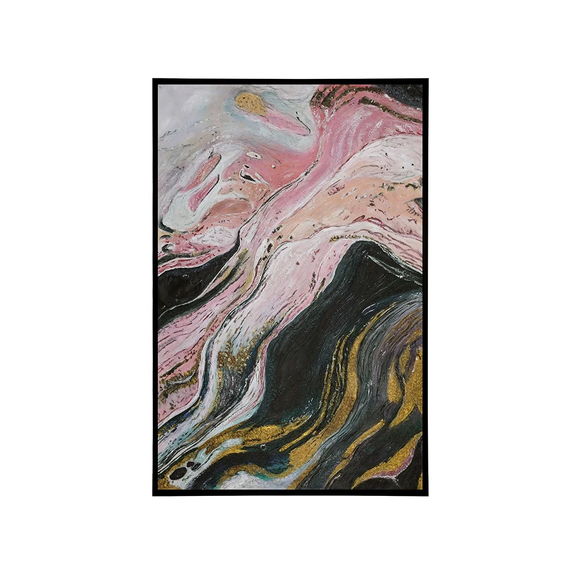 

Handpainted Extra Large Wall Art Decor Modern Art Acrylic Gold Foil Abstract Oil Painting On Canvas