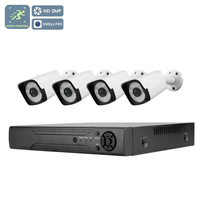 

1080P XMEye 5 in 1 4CH DVR kit motion detection AHD 4 camera set outdoor night vision 4 channel dvr security cctv camera system