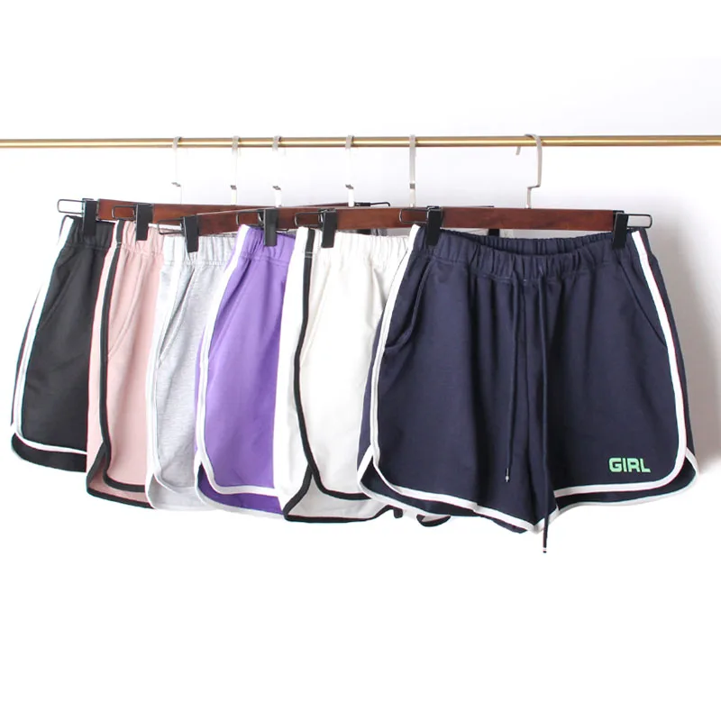 

Factory Direct Summer Embroidery Letter Cotton Running Shorts Women Shorts