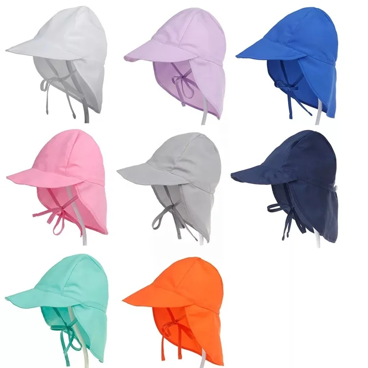 Chapeau de pêche de chapeau de plage de protection de Sun de chapeau de seau d'aileron d'ombre de cou de filles de garçons de chapeau d'aileron de chapeau de Sun de bébé d'UPF 30+/UPF50+