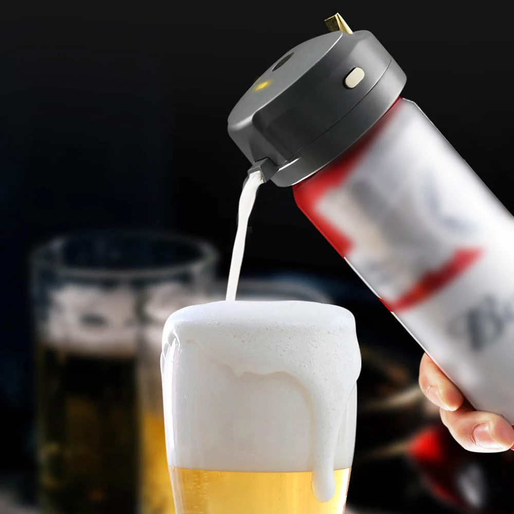 

Family party beer bubble machine Convenient cocktail shaker Canned Beers Cabinet Beer foam plug