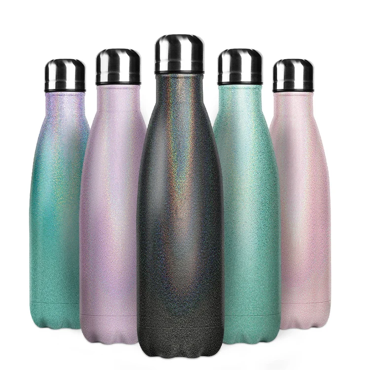 

eady to ship Outdoor Sports gym Drink Cola Shaped 18/8 Stainless Steel Water Bottles with Custom Logo, Customized color