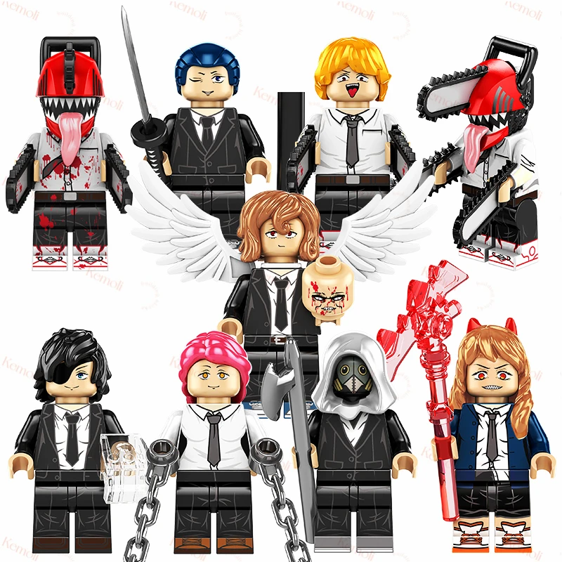 

KF6180 Anime Series Angel Devil Electric Time Chainsaw Man Mini Action Building Block Figure Children Plastic Collect Toy Bricks