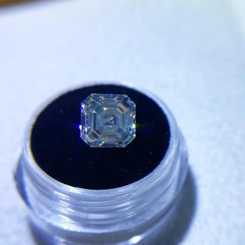 

Asscher cut D VVS moissanite diamond lab created gra Moissanite gemstone for rings jewelry making