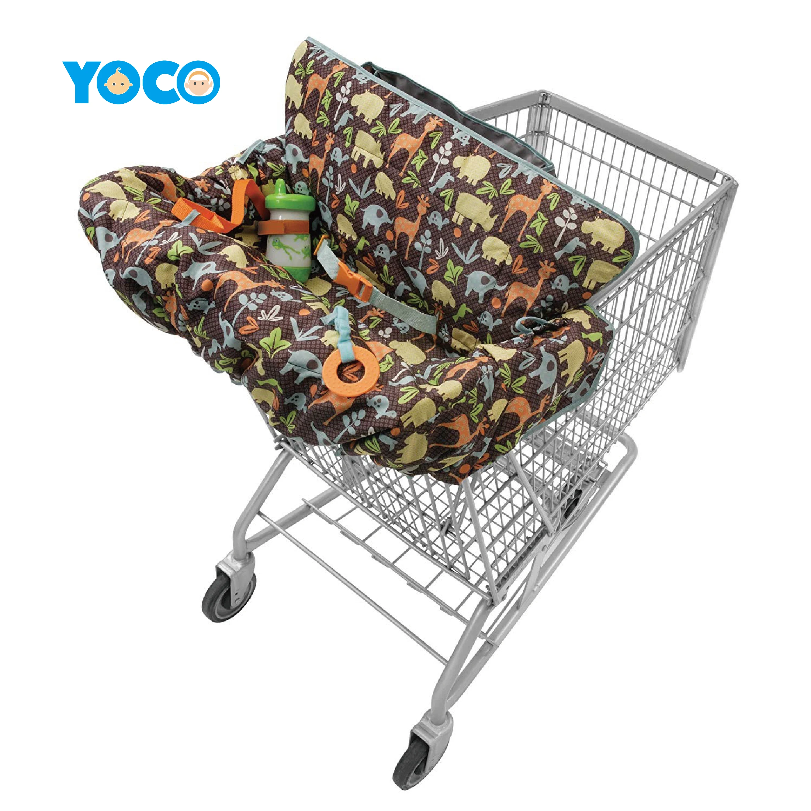 

New Design Universal Fit Carton Pattern Shopping Cart Cover for Baby or Toddler 2-in-1 High Chair Cover Boy or Girl, Customized