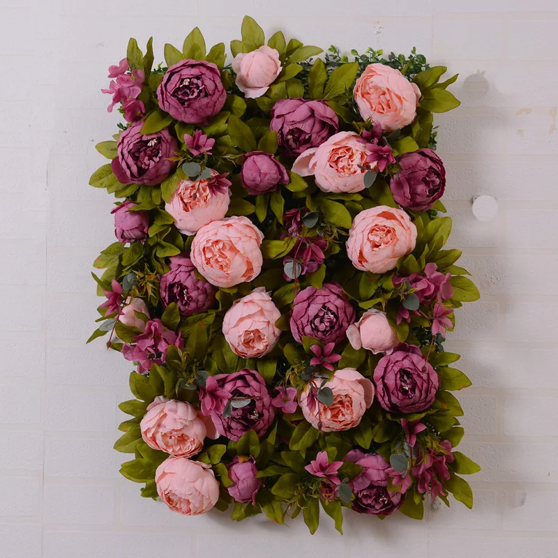 
FC-1001 Hot sale Wedding flower artificial vintage peony flowers backdrop panel decorative flower wall 