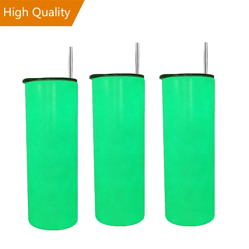 

glow in the dark sublimation tumbler New 20oz stainless steel straight sublimation skinny tumbler blank glow in the dark sublima, Stainless steel color