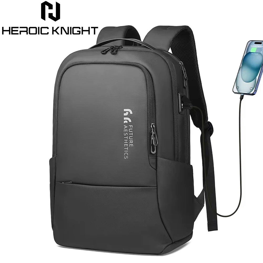 HEROIC KNIGHT Backpack Custom logo Oxford Business Bag Anti-theft Laptop Backpack with Usb Port Multi Functional Storage Bag
