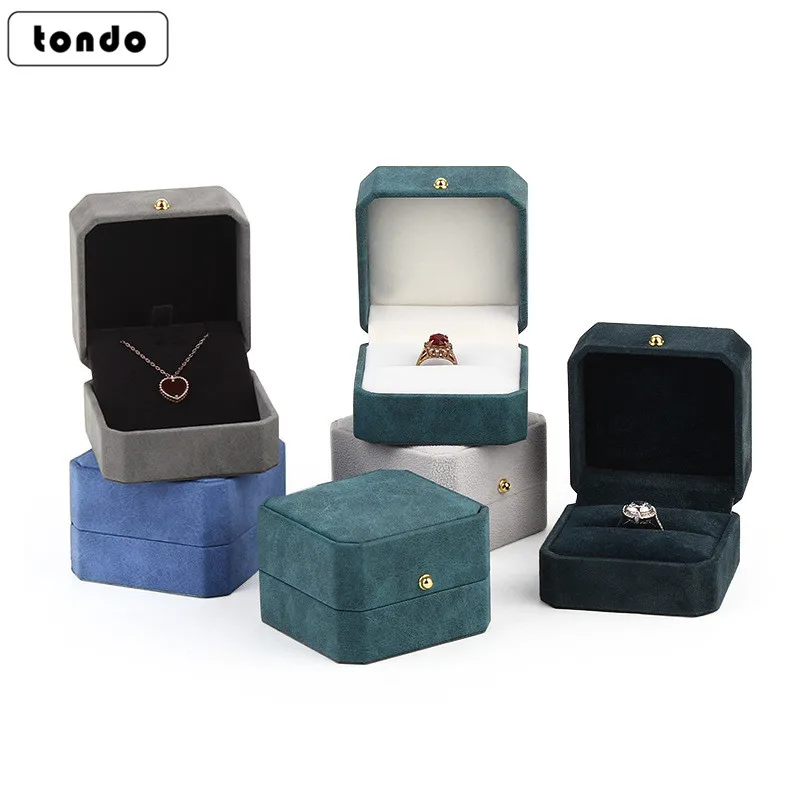 

Tondo Ring Necklace Bracelet Luxury suede jewelry box packaging box for jewelry