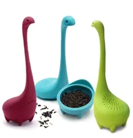 

Food Grade Silicone Loose Leaf with Long Handle Neck & Loch Ness Monster Filter Tea filtration Making Tools