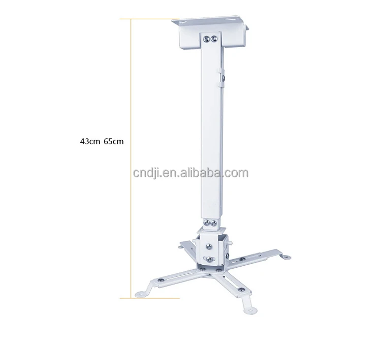 

V-STAR Hot sale 43-65cm retractable length ceiling wall dual universal projector mount, White