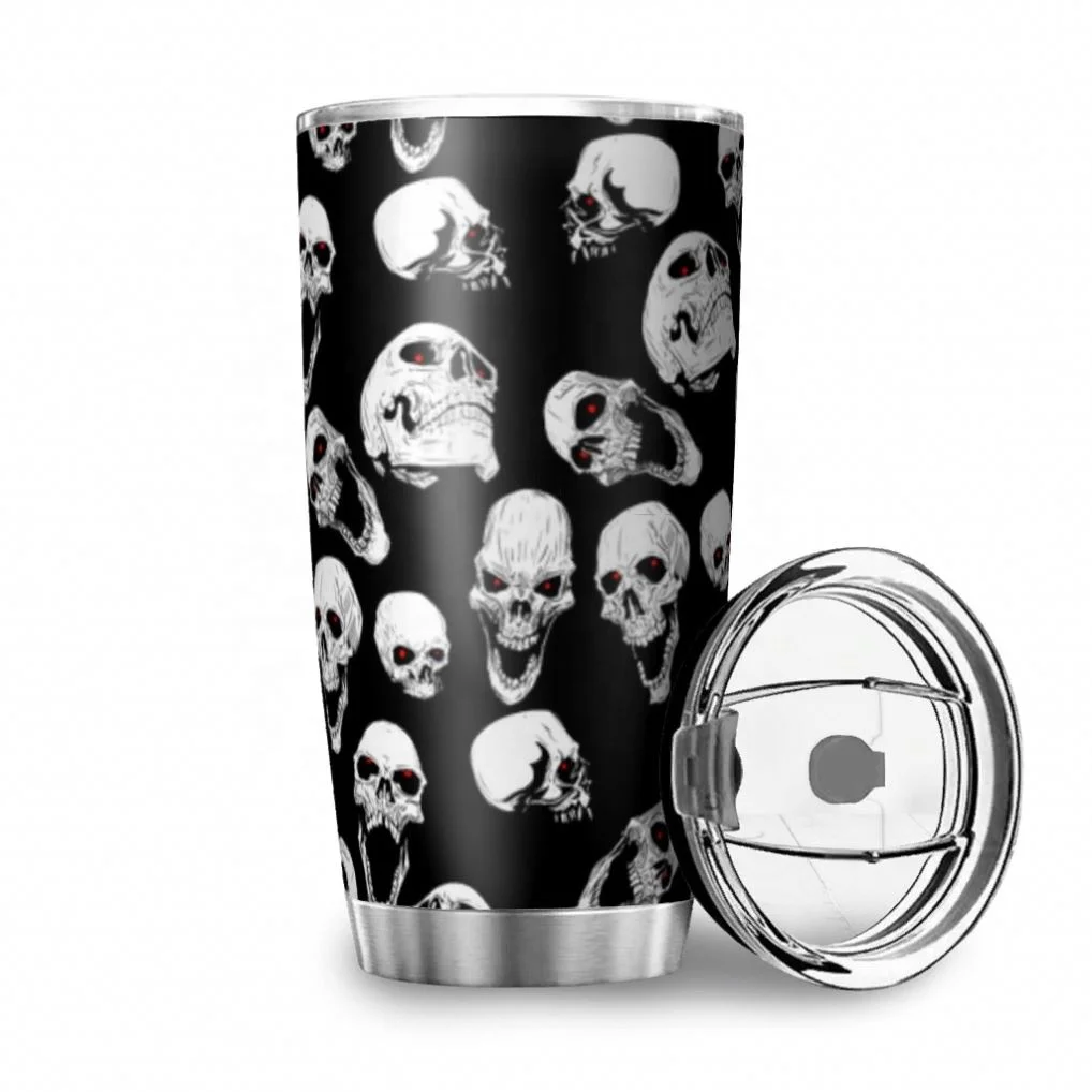 

2021 New Customizable Personalized Unique Design Skulls Car Cup Environmental