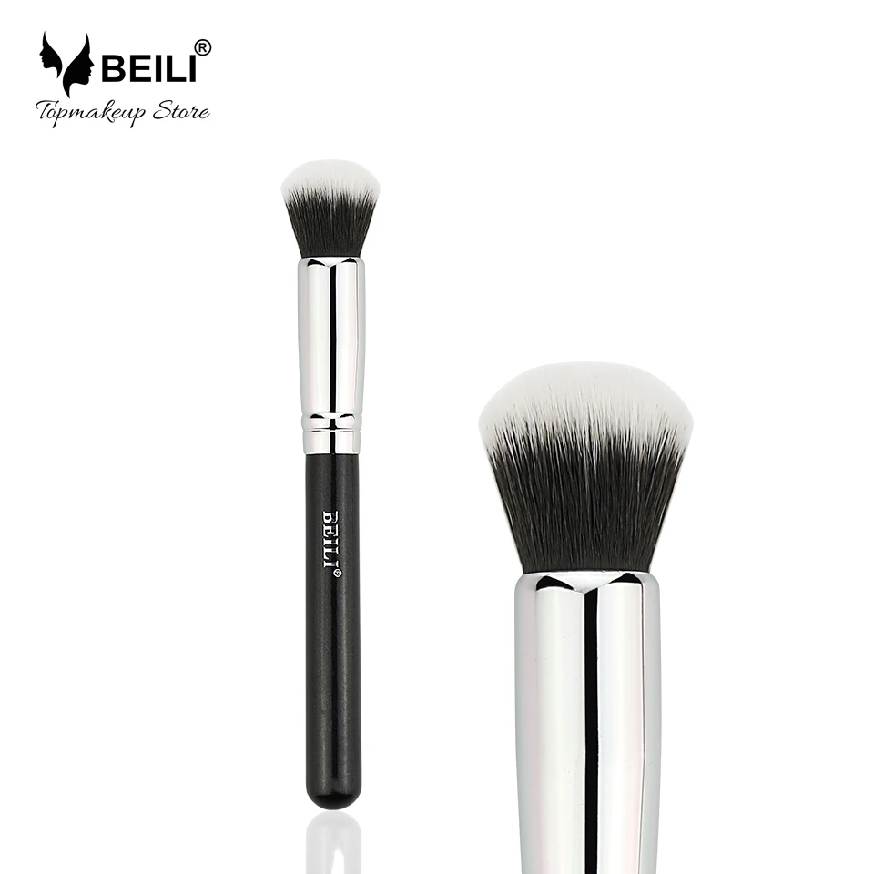 

BEILI single vegan makeup brushes private label professional concealer brush luxury synthetic hair wholesale low moq, Black