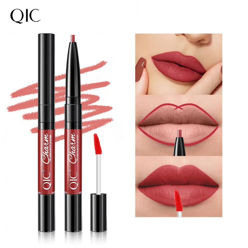 

Double head 2 in 1 Lip Liner Lipstick Best Quality High Pigment Matte Liquid Lipstick