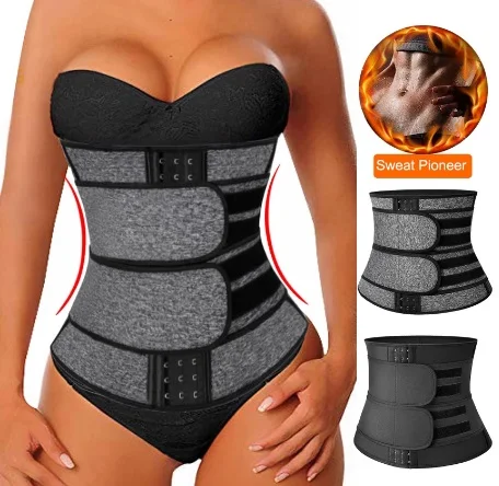 
Shapewear Neoprene Sauna Waist Trainer Corset Sweat Belt for Women Weight Loss Compression Trimmer Workout Fitness 