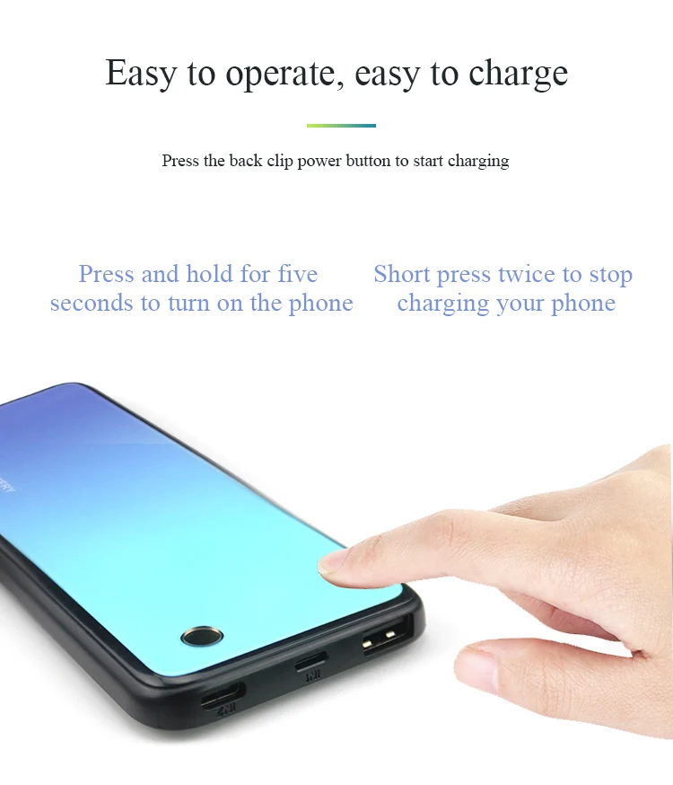 Magnetic wireless Power bank case Back clip battery phone case for iphone 11/11 Pro/11 Pro max