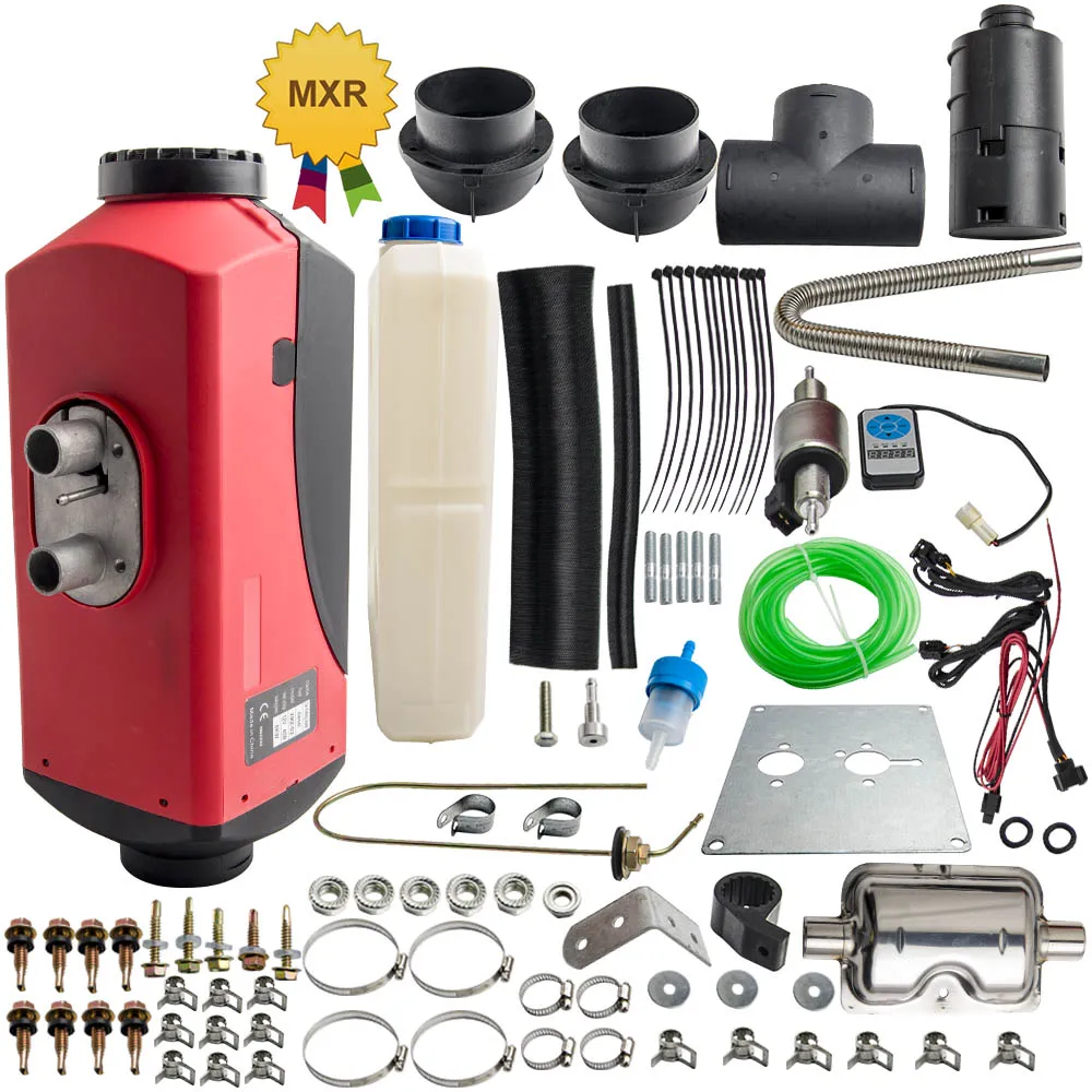 

MaXpeedingrods 12V 8KW Diesel Air Heater Digital Switch 10L Tank muffler Boat Car Air Heater Heating Truck Air Parking Heating, Red & black