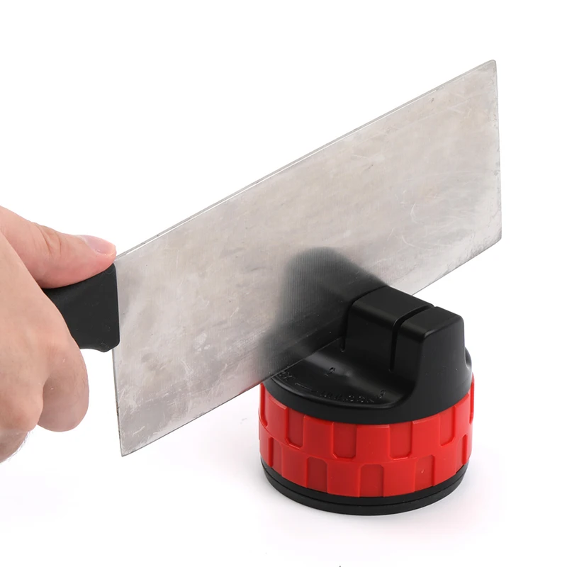 

Hot sale mini 3 stage hand knife sharpener machine for kitchen tools, Red/black