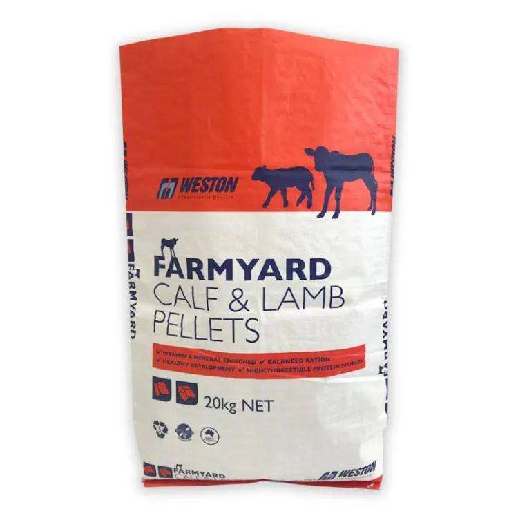 New 100% BOPP Laminated PP Bags 25kg Single Knit Feed Bags for Animal Meal Food Print Sugar Flour Rice for Agriculture