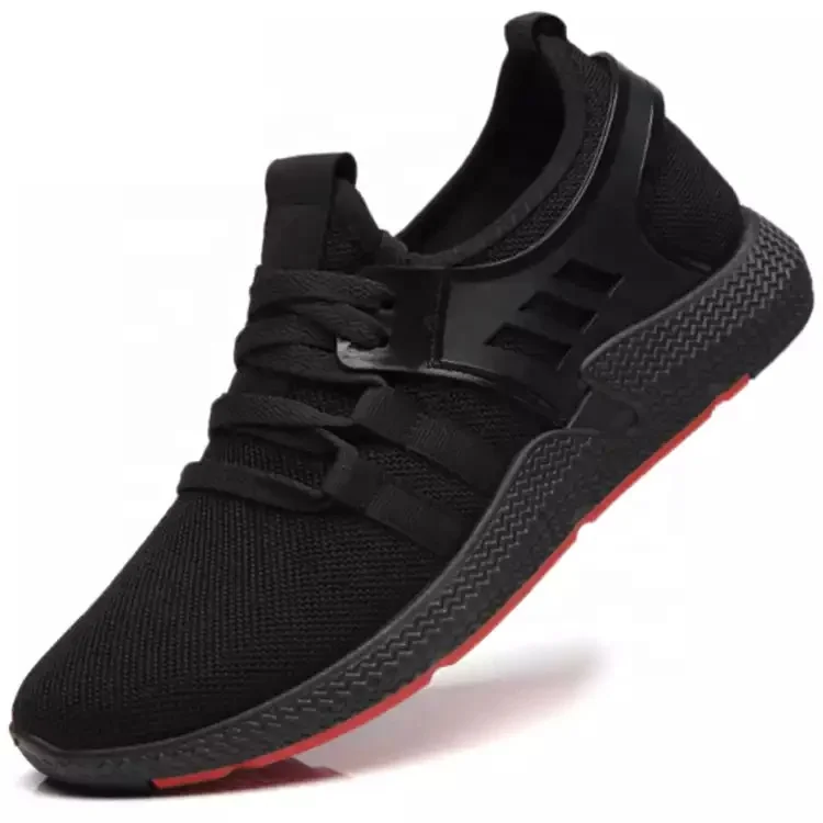 

Online factory direct men lace up sport sneakers casual shoes men, Black,