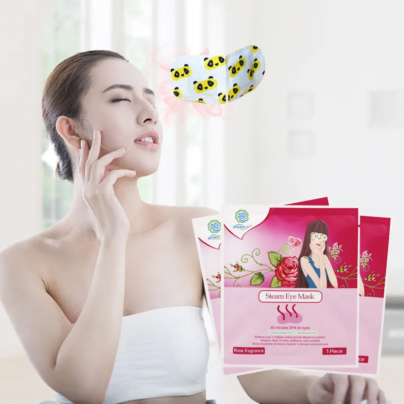 

CE approved new arrival anti puffiness anti dark circle steam eye massage mask with samples available